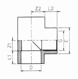 TRÓJNIK PVC 90' KW/KW/GW